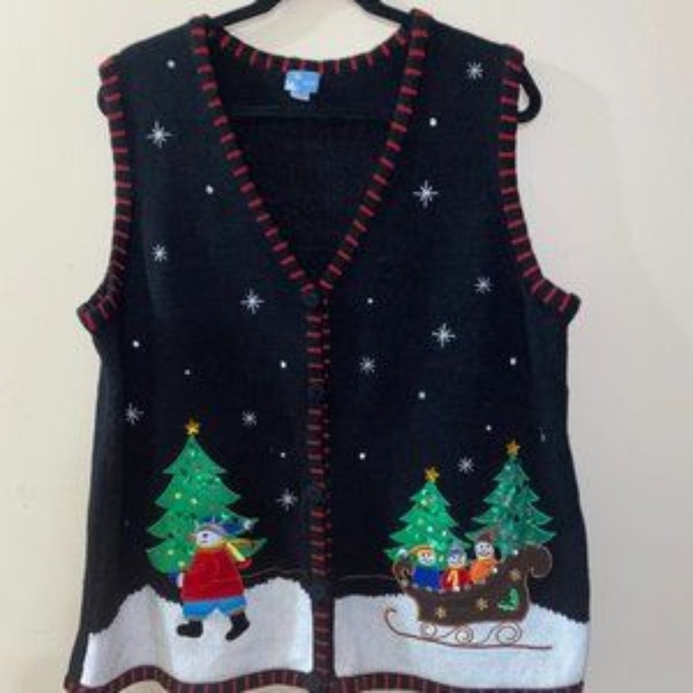 CHRISTMAS SWEATER VEST SIZE 1X